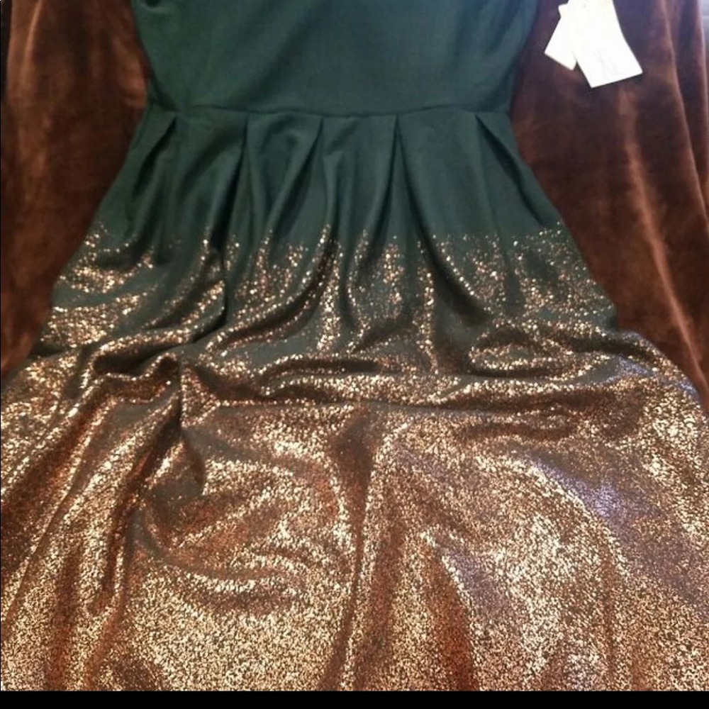 Lularoe Elegant Green Ombré Dress